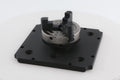 a2z Coin Chuck Jig centering a coin for laser engraving