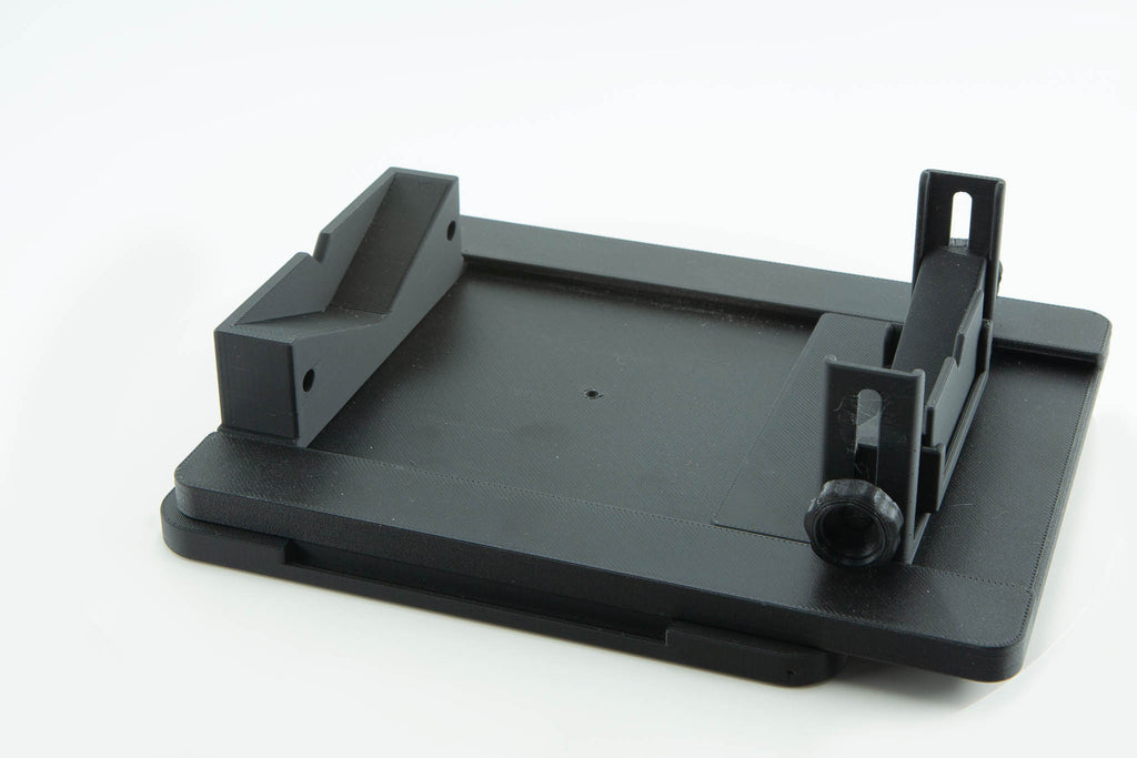 a2z Tumbler Jig holding glassware for laser engraving