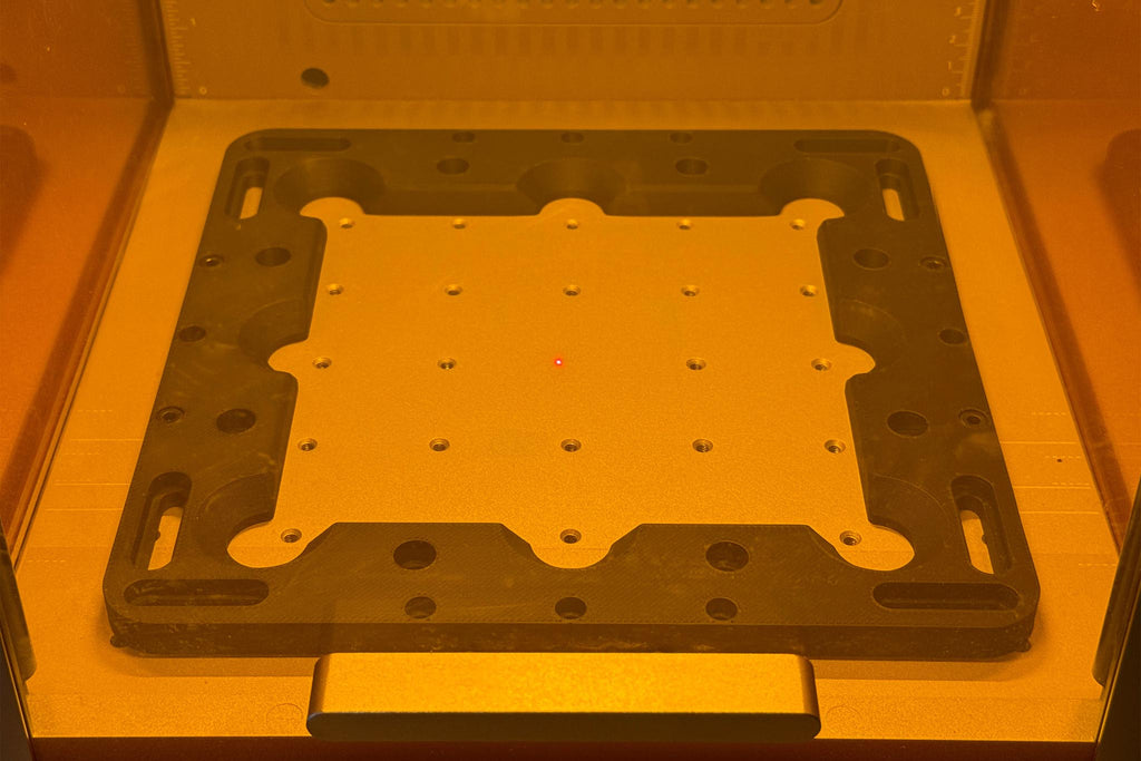 a2z Universal Base Ultra showing 150mm square jig insert area