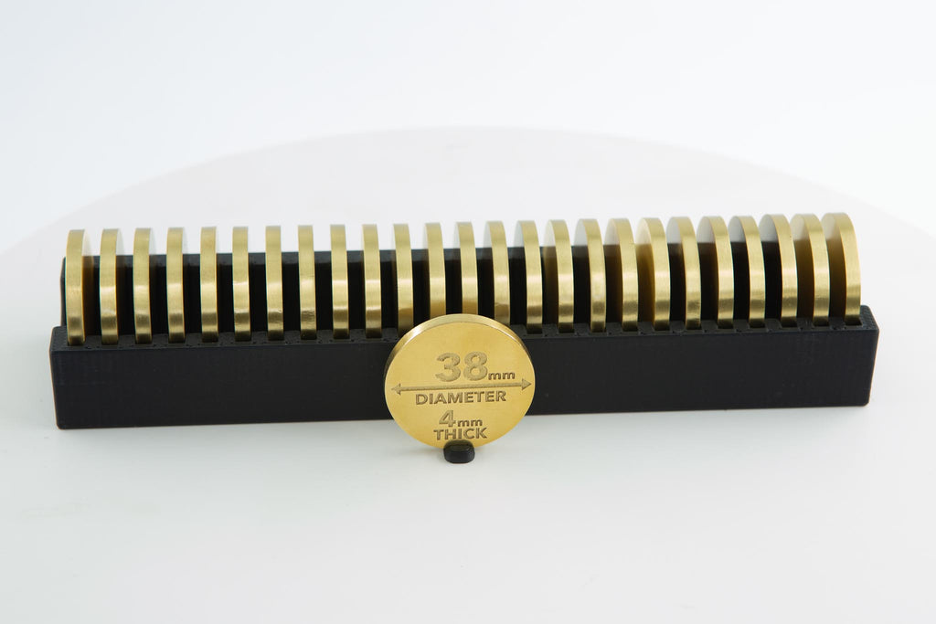 Brass Coin Blank 38mm Brushed 4mm thick