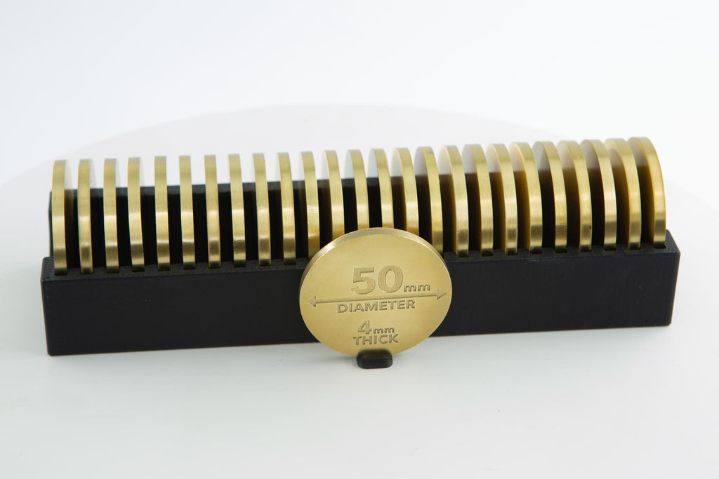 Brass Coin Blank 50mm Brushed 4mm thick