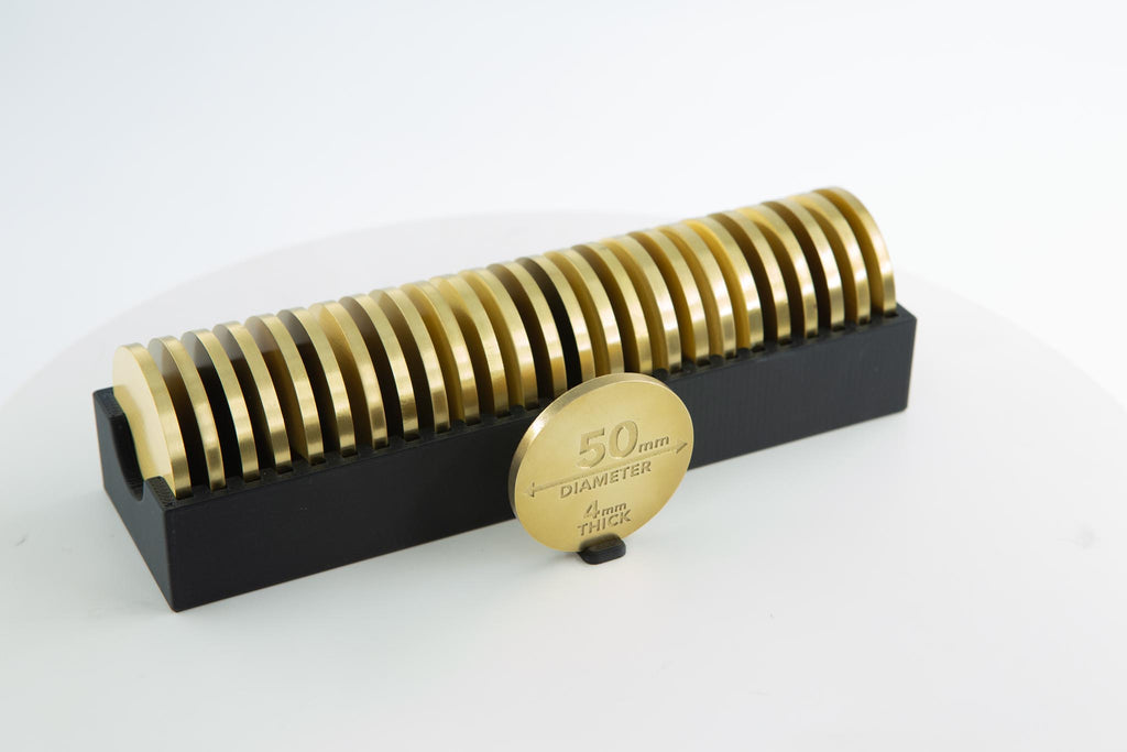 Brass Coin Blank 50mm Brushed 4mm thick