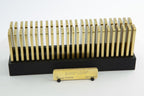 Brass Rectangle Blank Medium Brushed 4mm thick medallion