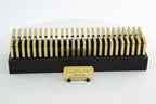 Brass Rectangle Blank Small Brushed 4mm thick medallion