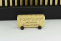 Brass Rectangle Blank Small Brushed 4mm thick medallion