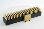 Brass Square Blank 1.5 inches Brushed 4mm thick medallion